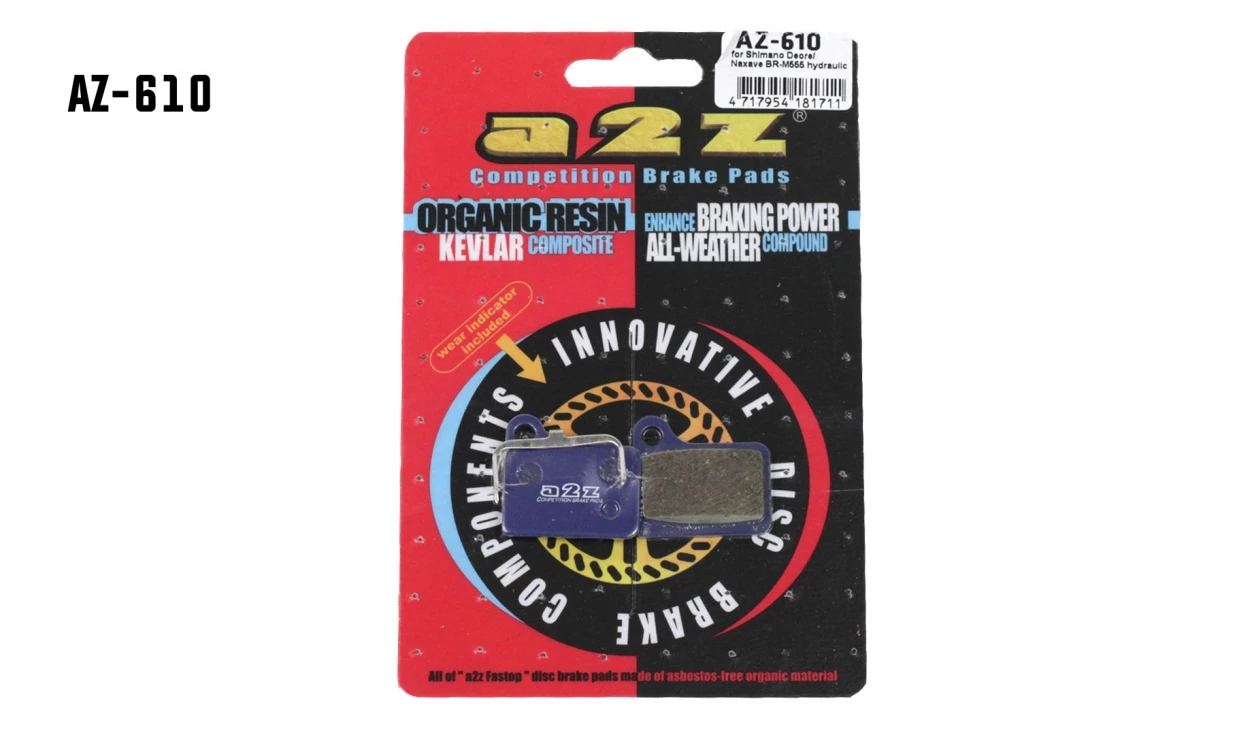 Plaquettes A2Z AZ-610 - Pour Shimano Deore M555 / Nexave C901 4 Plaquettes A2Z AZ-610 - Pour Shimano Deore M555 / Nexave C901 – Image 2