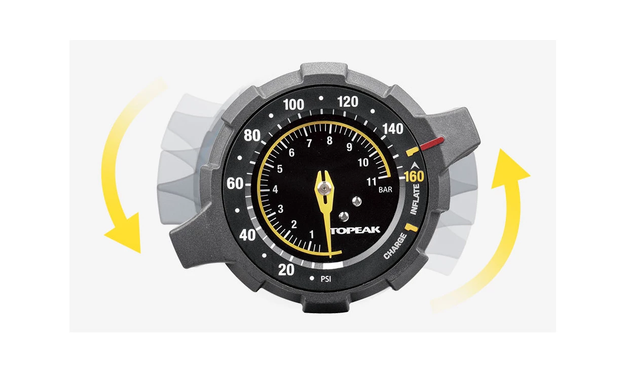 Pompe à Pied Topeak Joe Blow Booster - Chambre à Air Intégrée - 11 Bar 6 Pompe à Pied Topeak Joe Blow Booster - Chambre à Air Intégrée - 11 Bar – Image 4